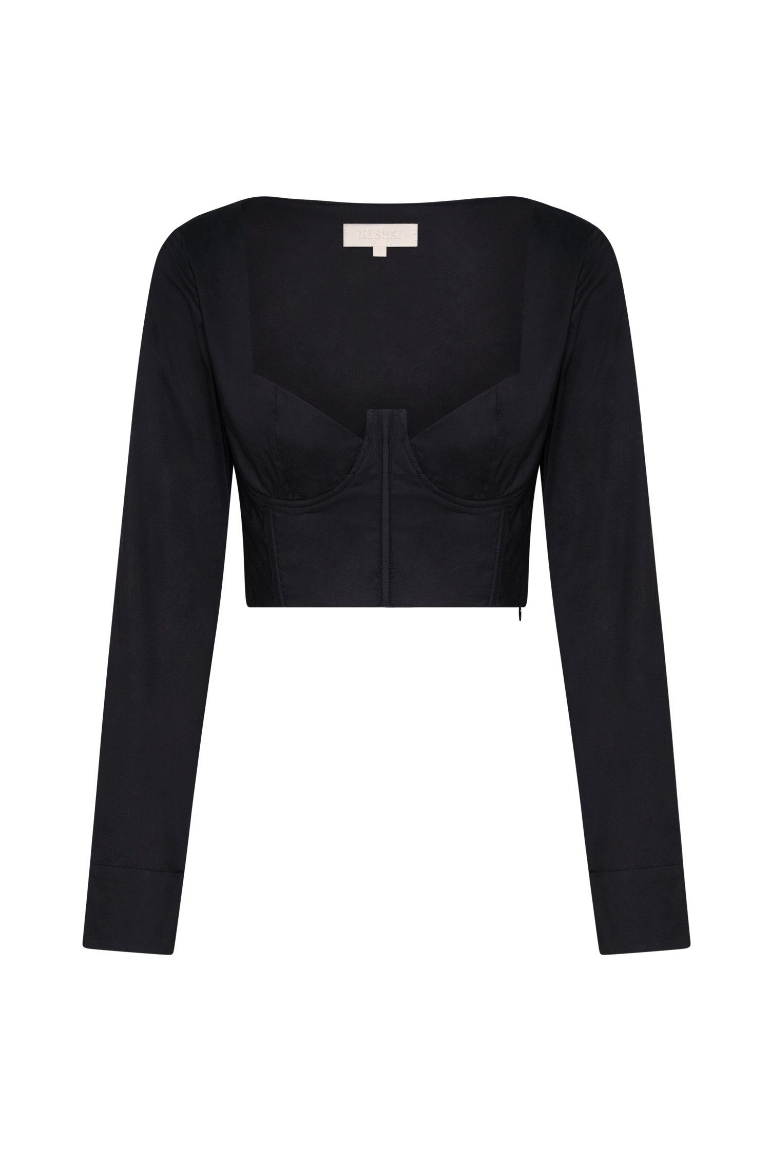 Zahara Corset Shirt - Black sold by Meshki product image thumbnail 9