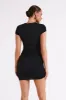 Baylee Recycled Nylon Mini Dress - Black sold by Meshki