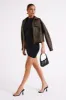 Baylee Recycled Nylon Mini Dress - Black sold by Meshki