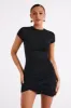Baylee Recycled Nylon Mini Dress - Black sold by Meshki