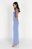 Darcy Cowl Maxi Dress With Low Back - Lavender sold by Meshki