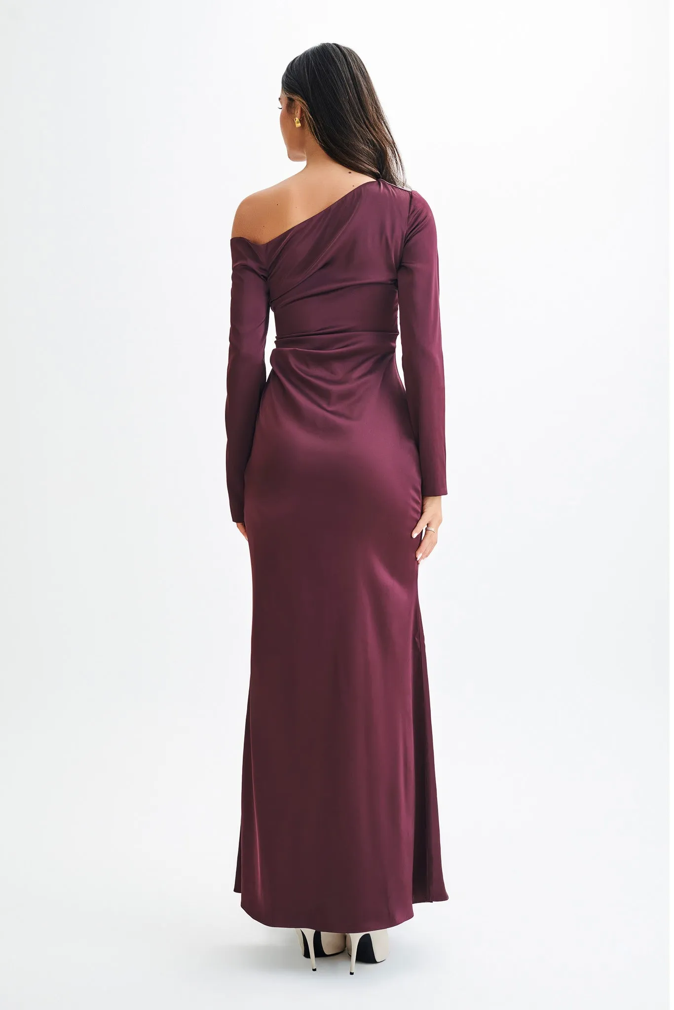 Avery Long Sleeve Maxi Dress - Plum sold by Meshki product image thumbnail 2