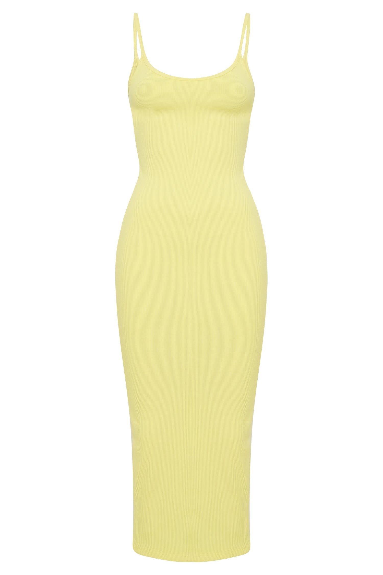 Alexis Ribbed Cami Midi Dress - Yellow sold by Meshki product image thumbnail 8