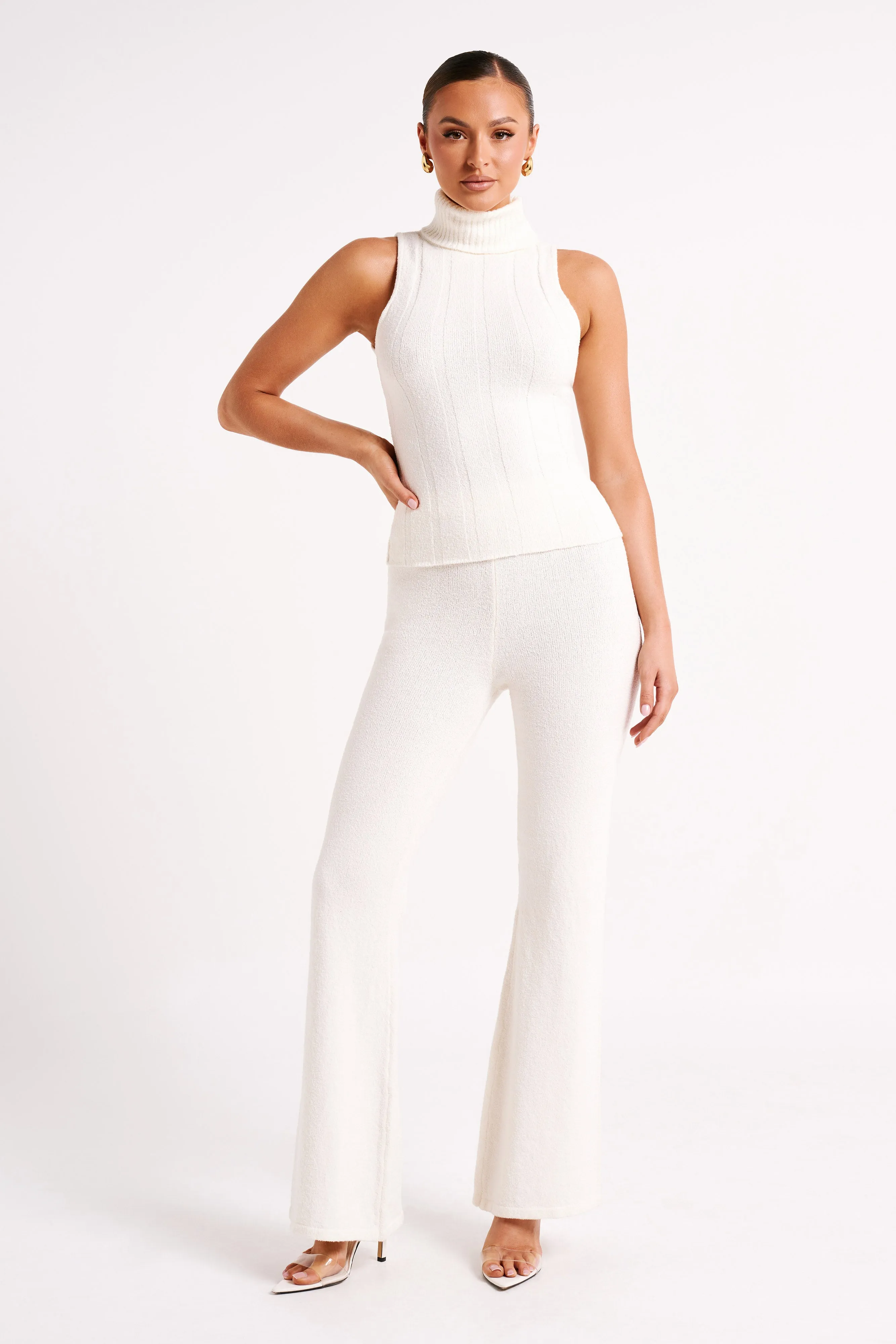 Angelina Knit Pants - Ivory sold by Meshki product image thumbnail 4