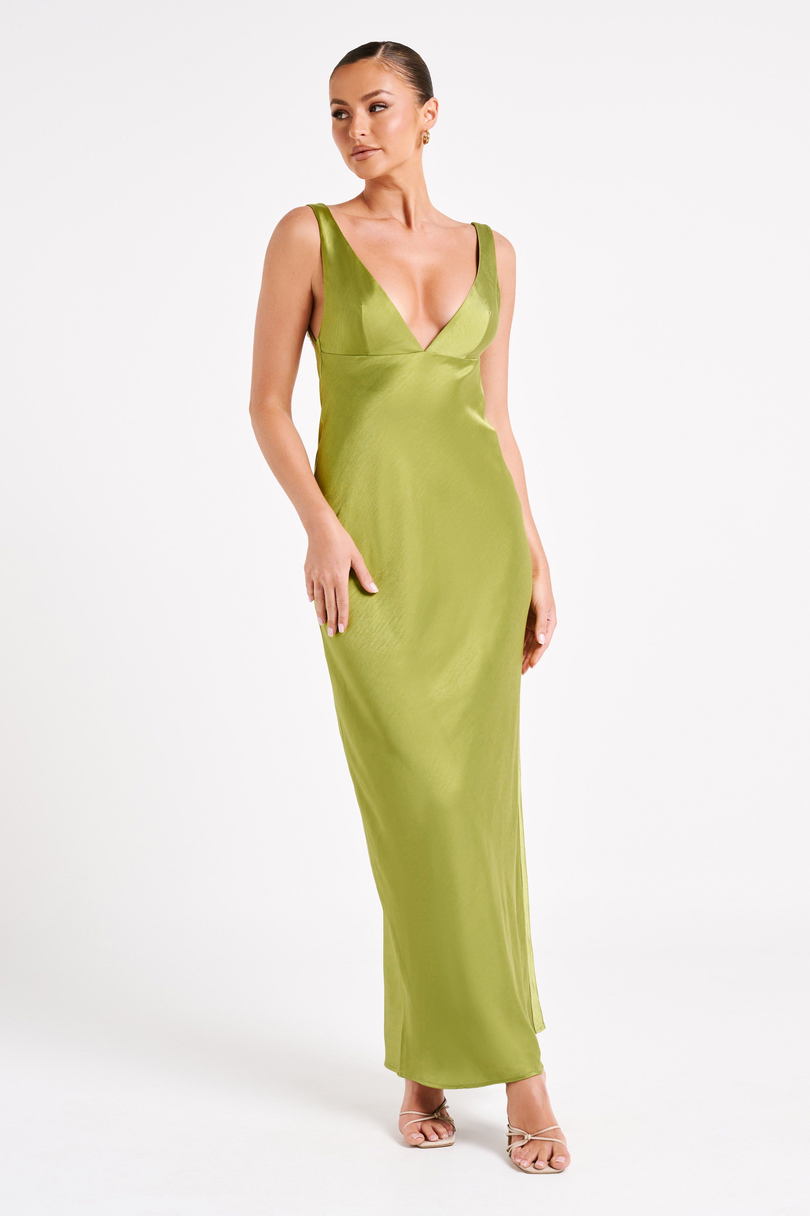 Carmelita Open Back Pearl Maxi Dress - Parakeet Green sold by Meshki product image thumbnail 3