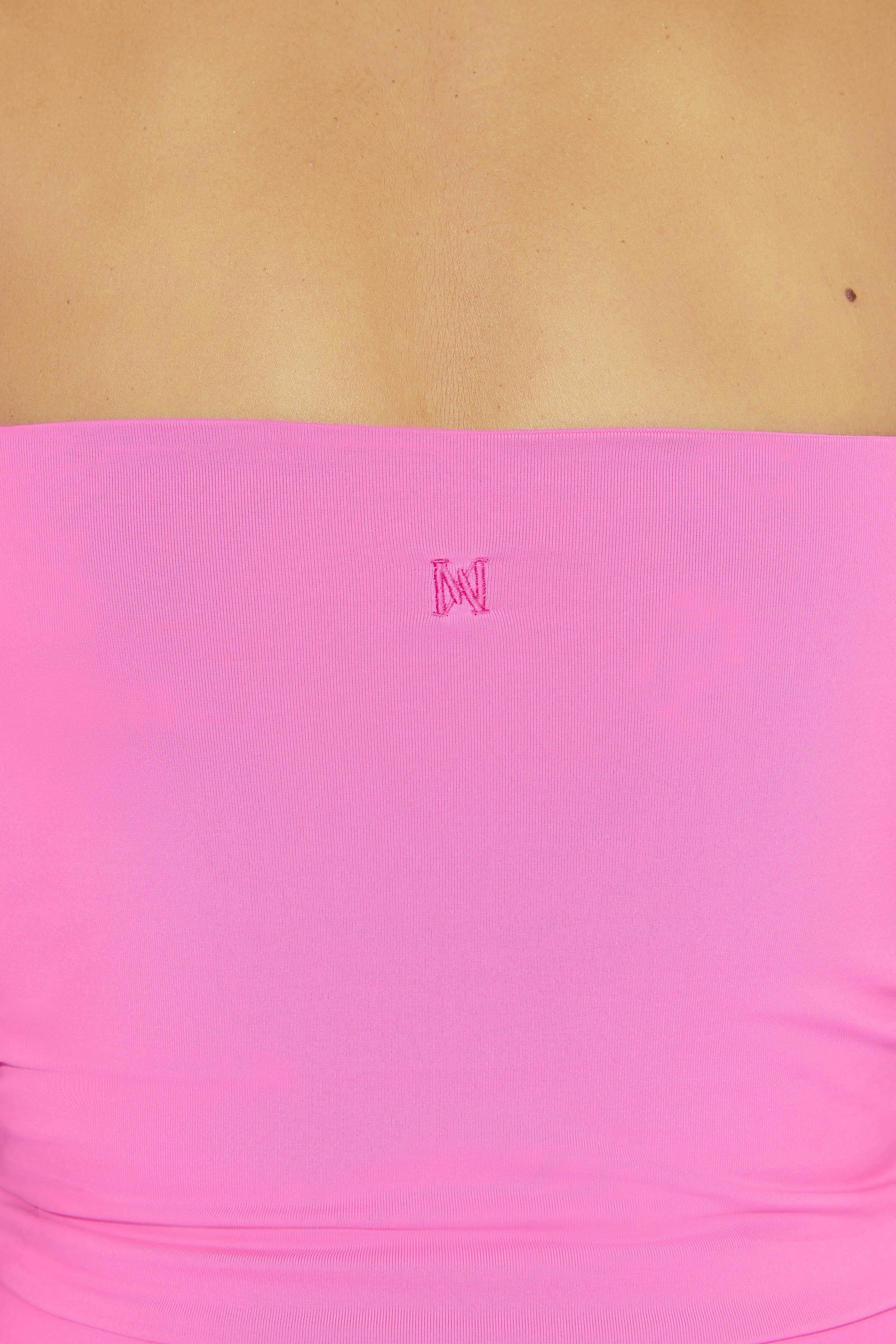 Kaitlyn Sweetheart Thin Strap Top - Bubblegum Pink sold by Meshki product image thumbnail 8