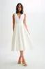Keely Cotton Sleeveless Midi Dress - White sold by Meshki