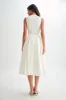 Keely Cotton Sleeveless Midi Dress - White sold by Meshki