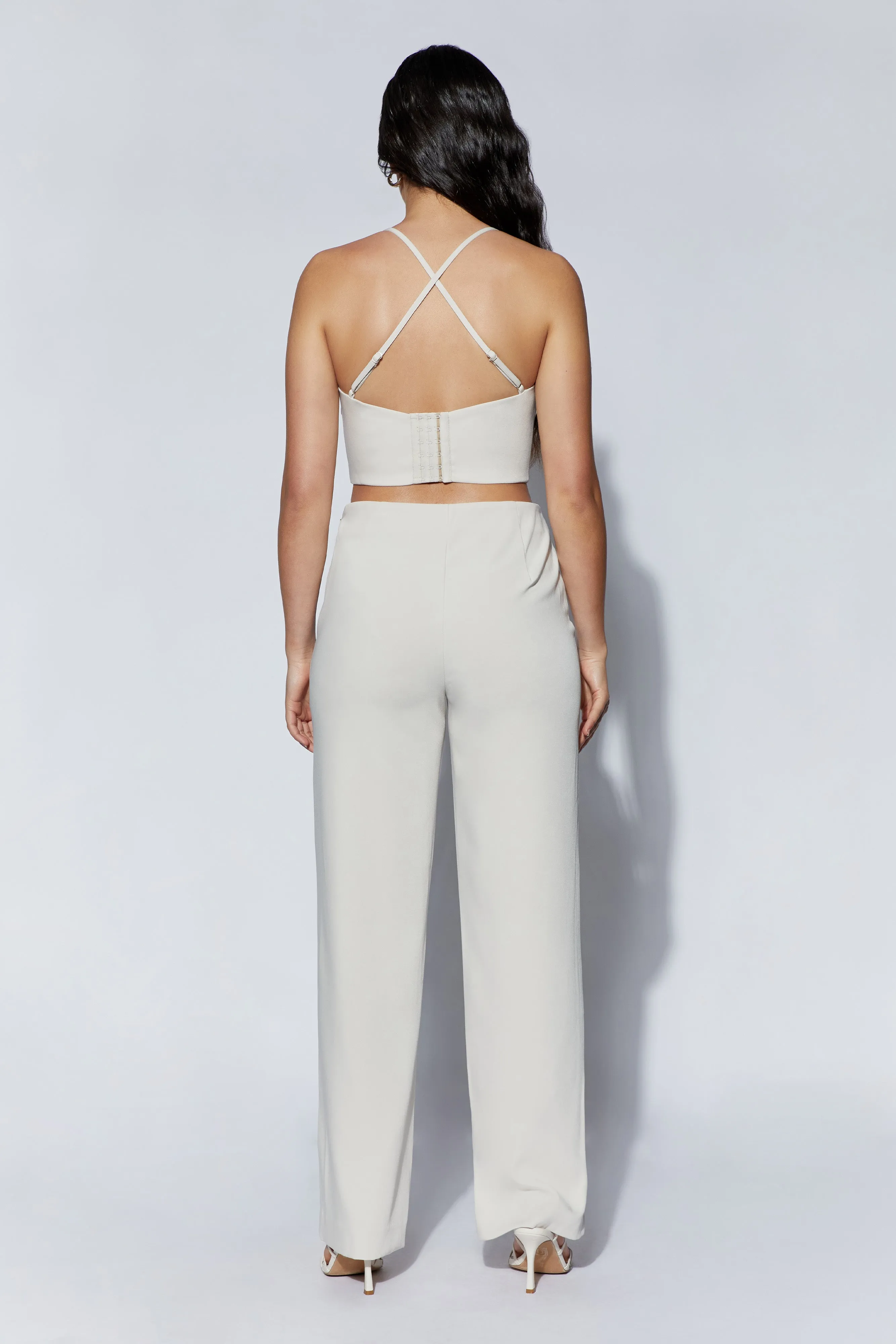 Bahar Seam Line Crop Top - Wheat sold by Meshki product image thumbnail 3