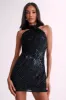 Hattie Halter Sequin Mini Dress - Black sold by Meshki
