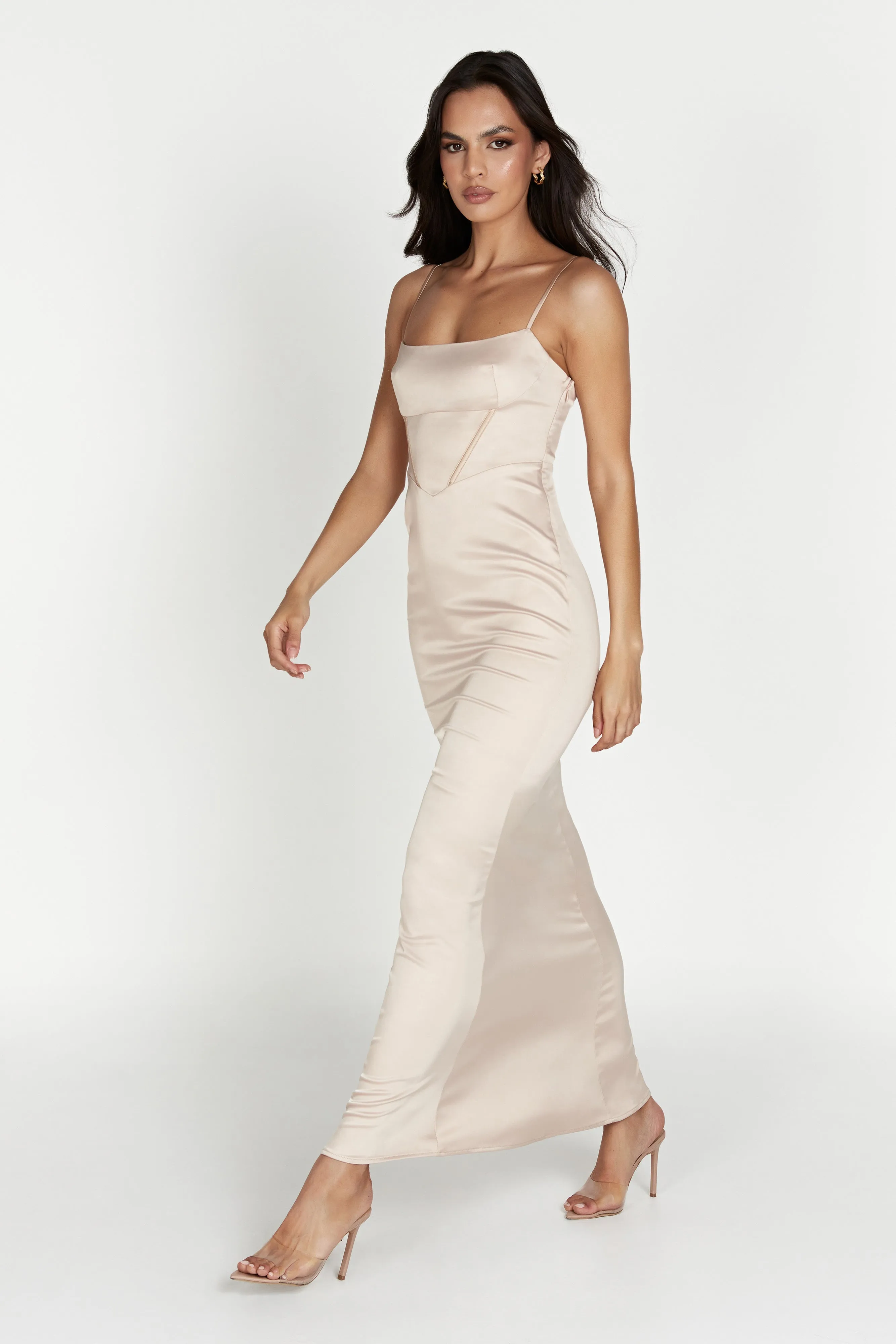 Desirie Corset Maxi Dress - Champagne sold by Meshki product image thumbnail 3