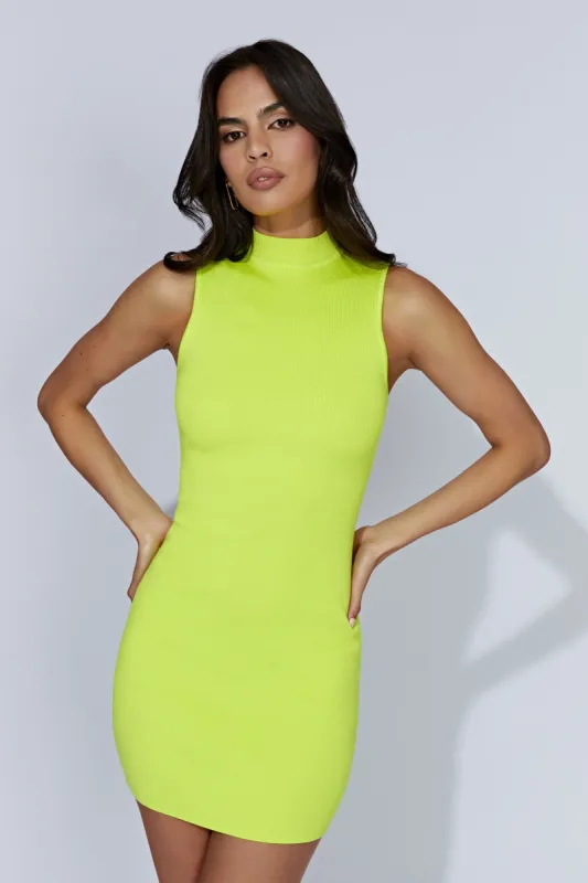 Delia Sleeveless Knit Mini Dress - Fresh Green sold by Meshki