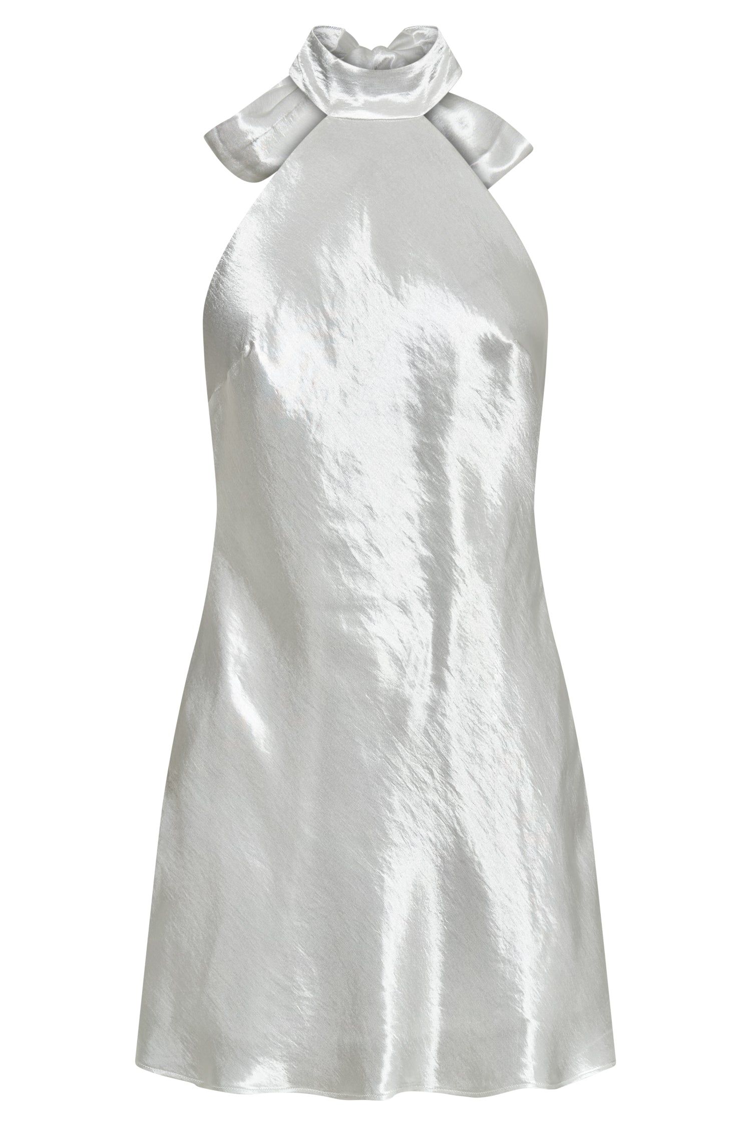 Cartia Bow Halter Mini Dress - White sold by Meshki product image thumbnail 10