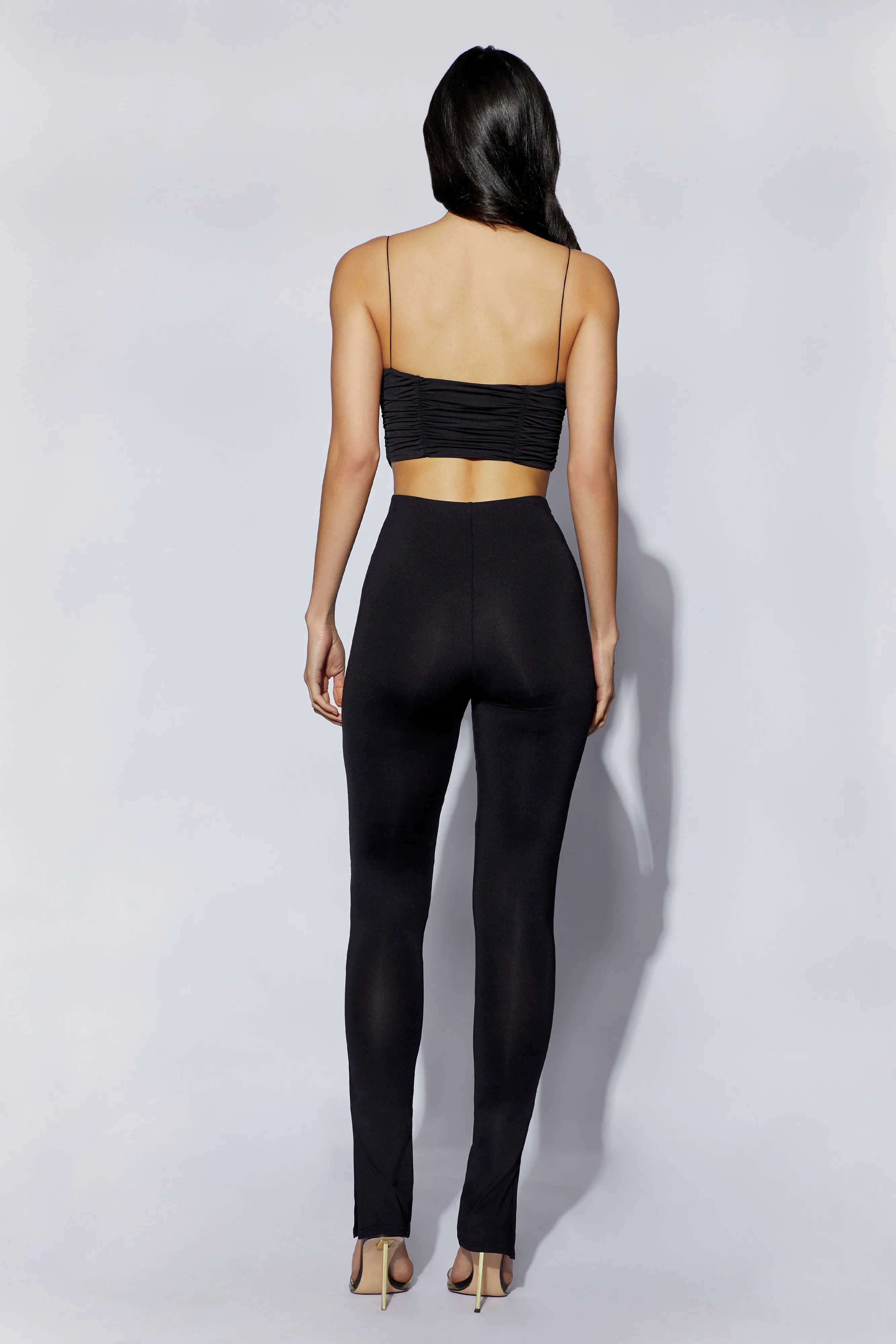 Magenta Ruched Corset Top - Black sold by Meshki product image thumbnail 2