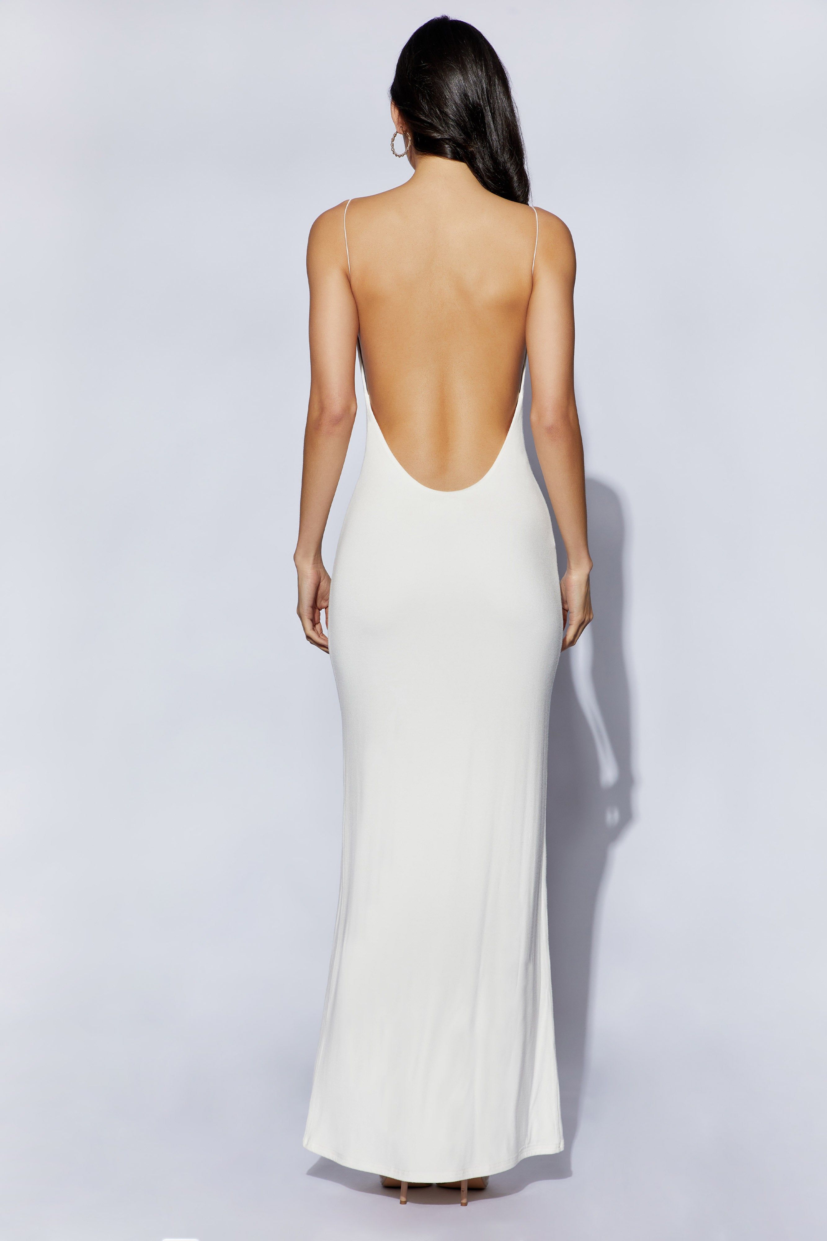 Kirsty Strappy Circle Cutout Maxi Dress- White sold by Meshki product image thumbnail 2
