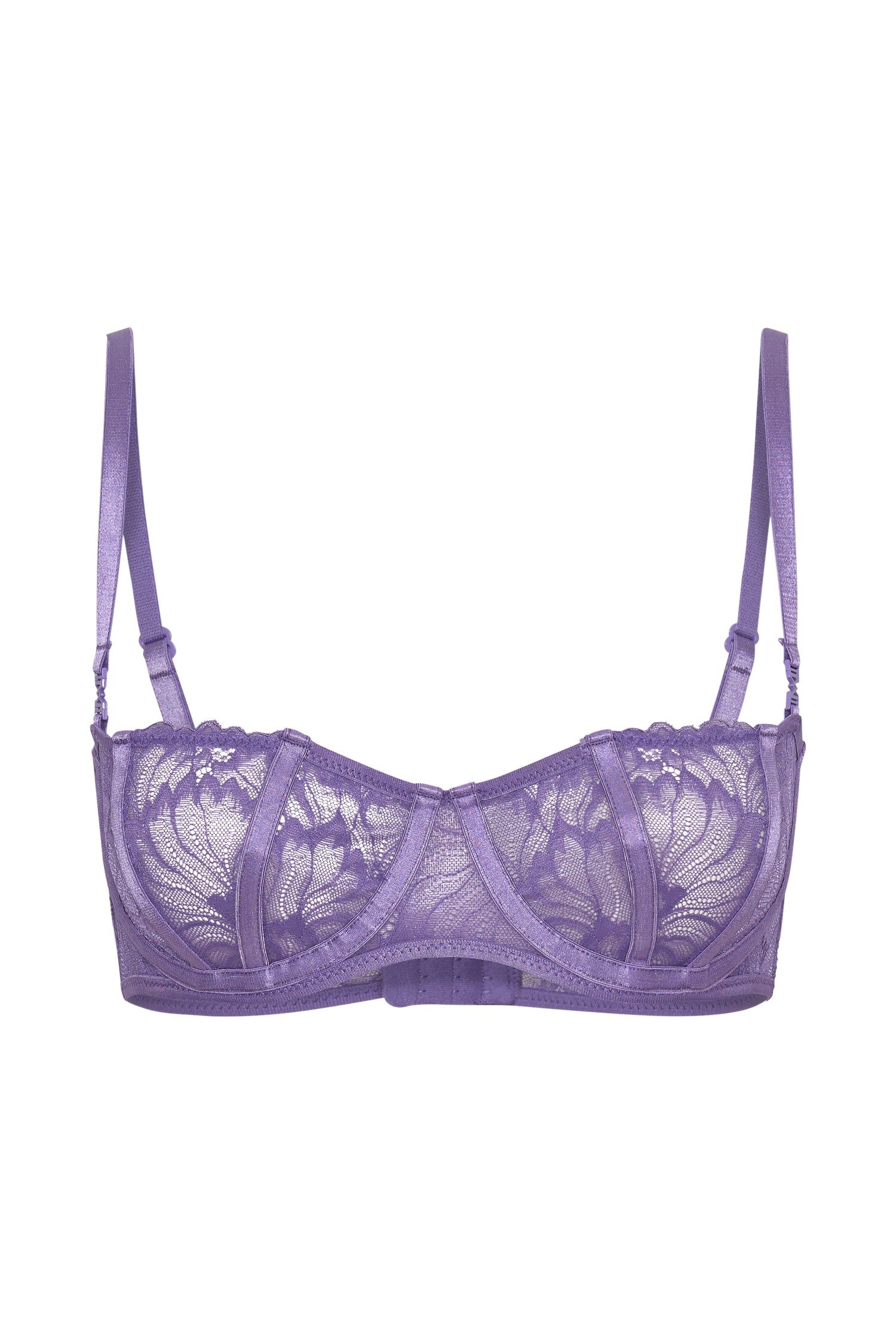 Marnie Lace Mesh Demi Bra - Grape sold by Meshki product image thumbnail 9