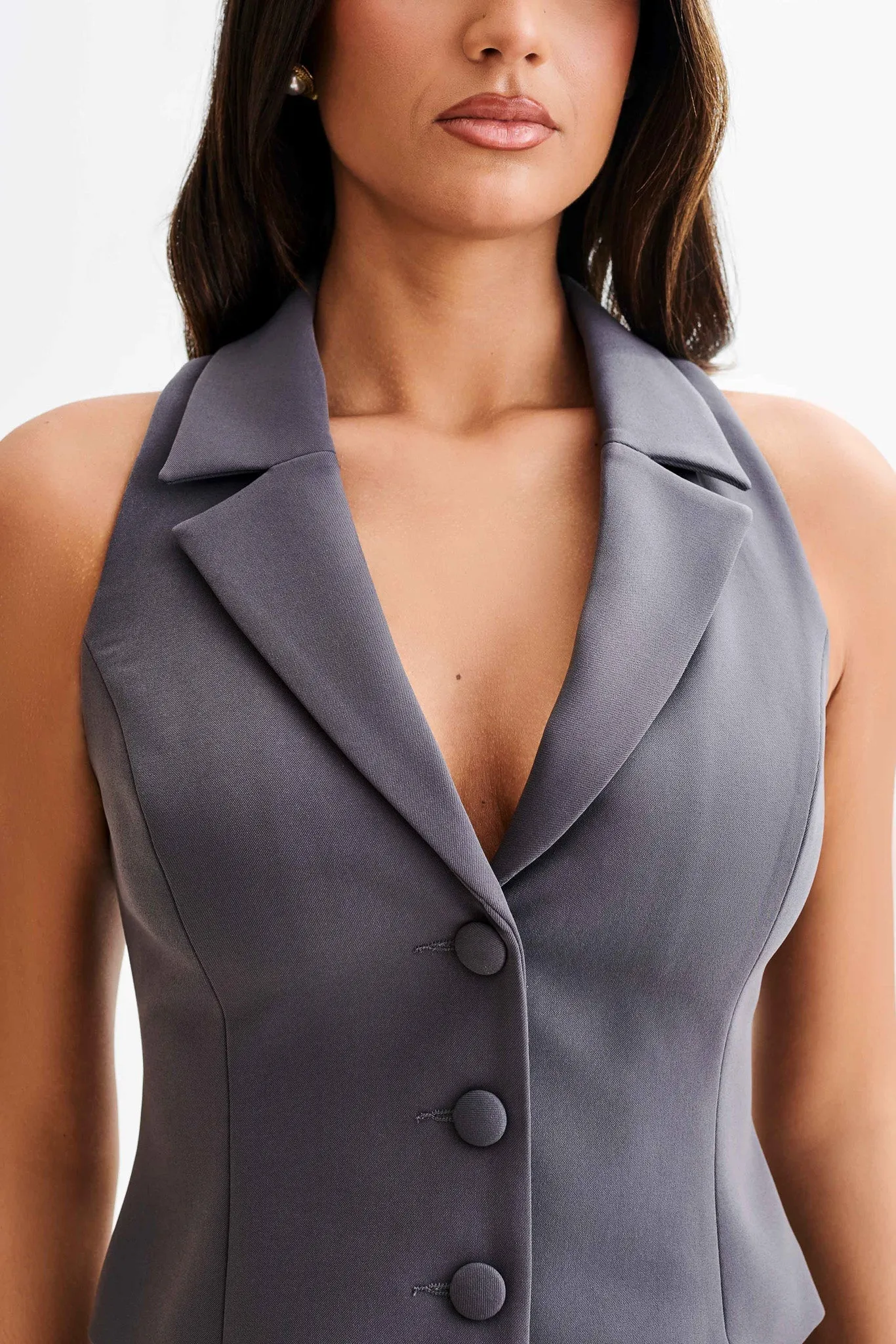 Mura Suiting Vest - Charcoal sold by Meshki product image thumbnail 3