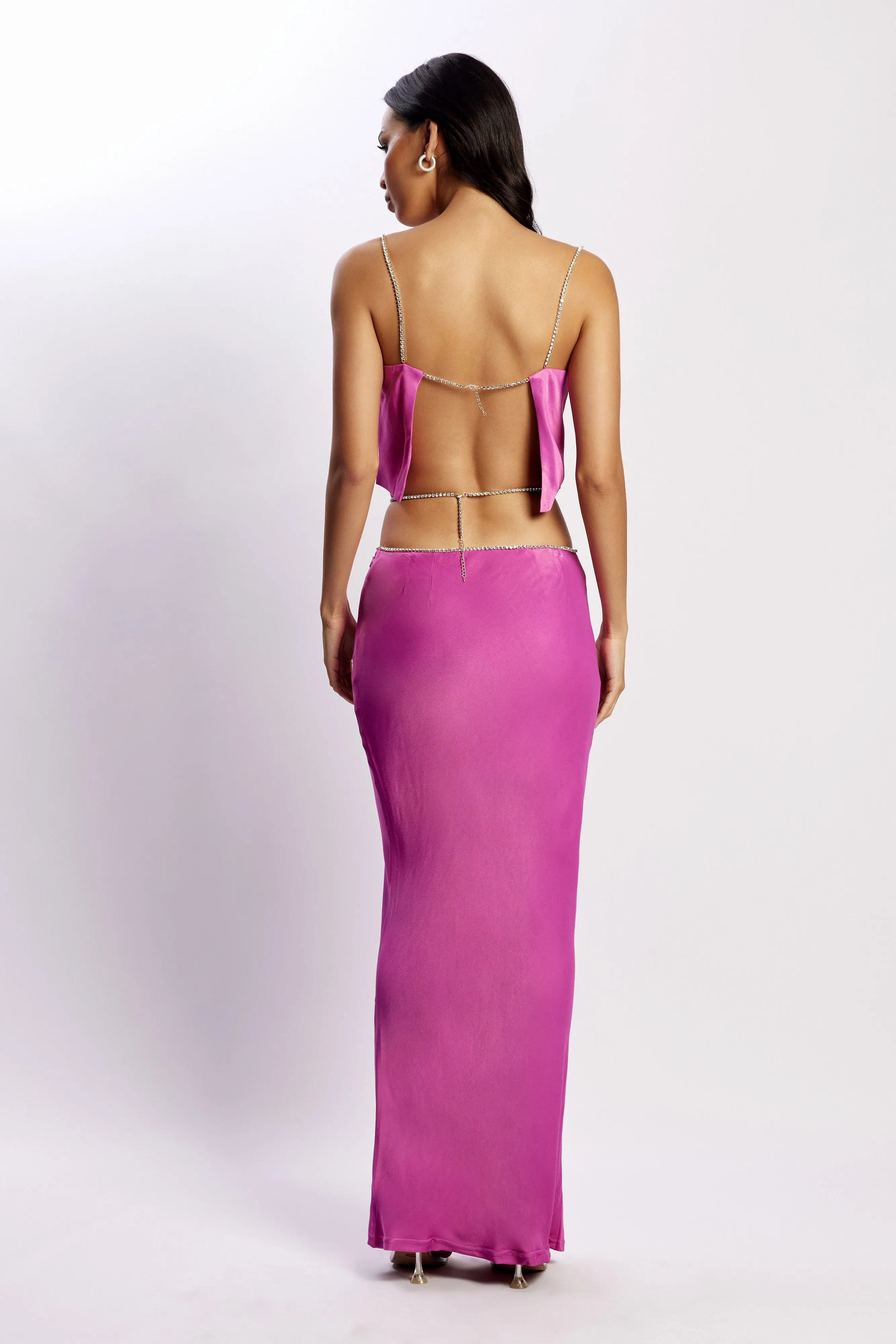 Dayana Straight Cut Crop Top - Purple sold by Meshki product image thumbnail 2