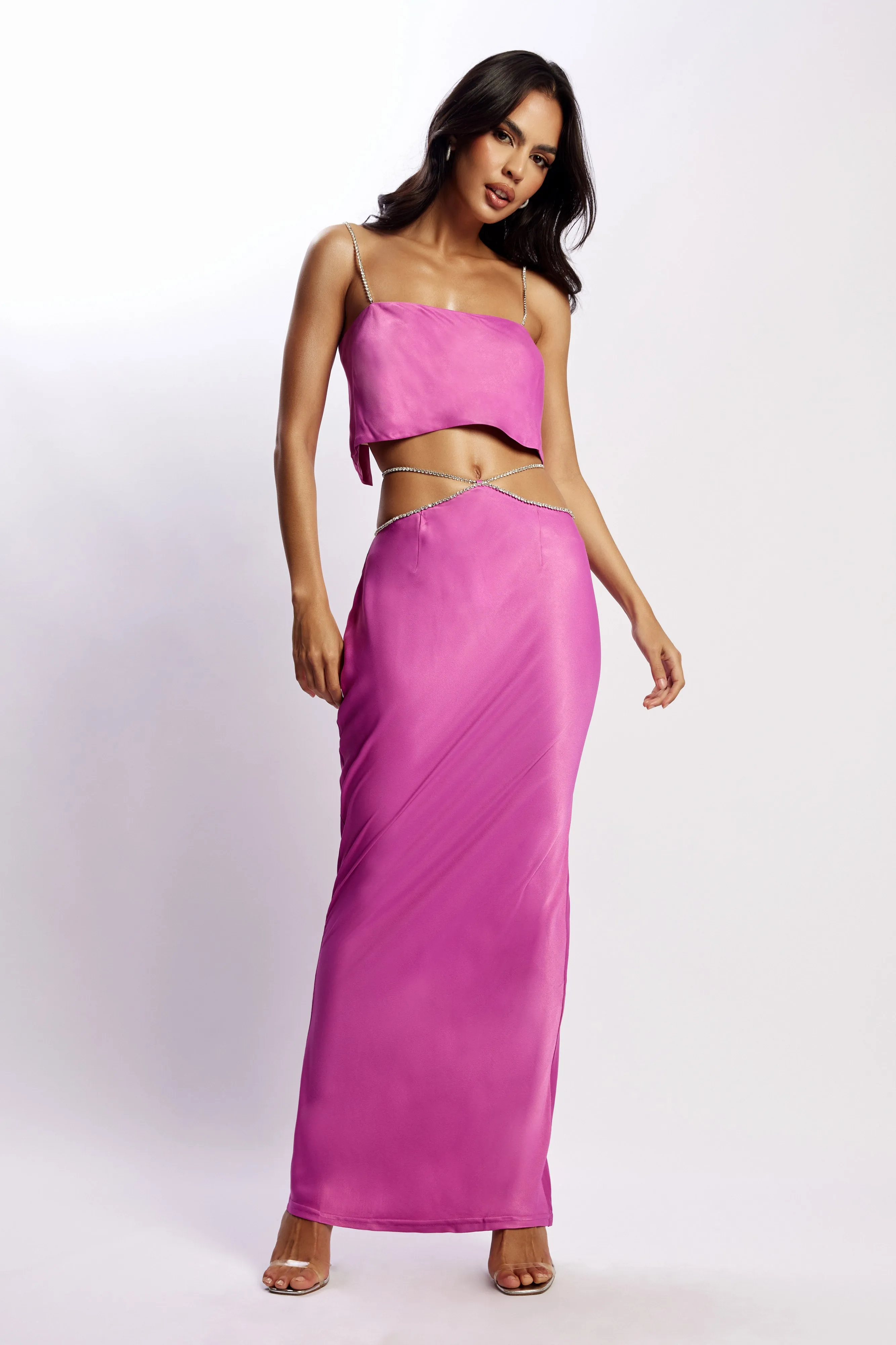 Dayana Straight Cut Crop Top - Purple sold by Meshki product image thumbnail 3