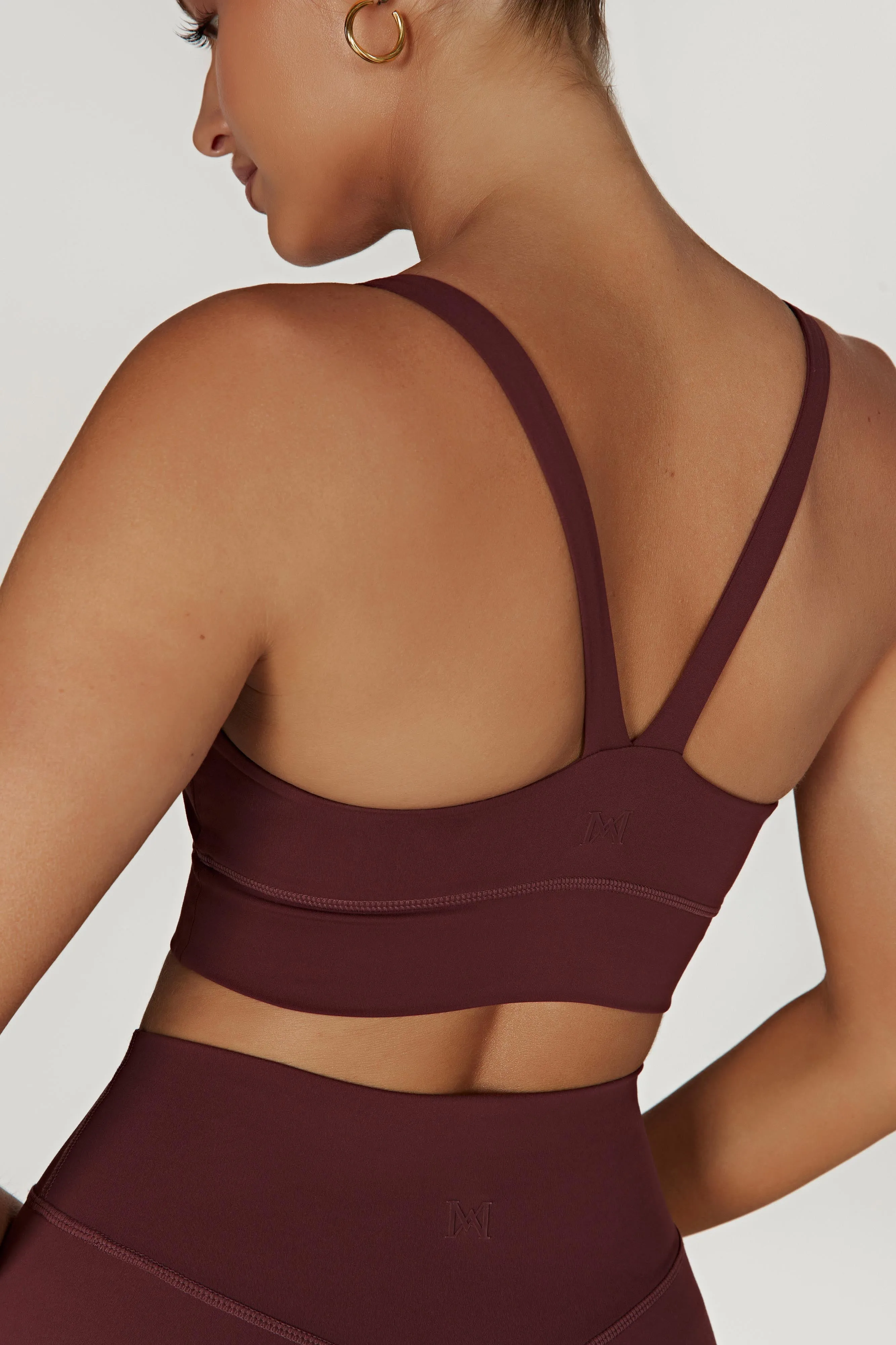 Elise V Back Cami Crop Top - Mahogany sold by Meshki product image thumbnail 3