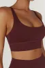 Elise V Back Cami Crop Top - Mahogany sold by Meshki