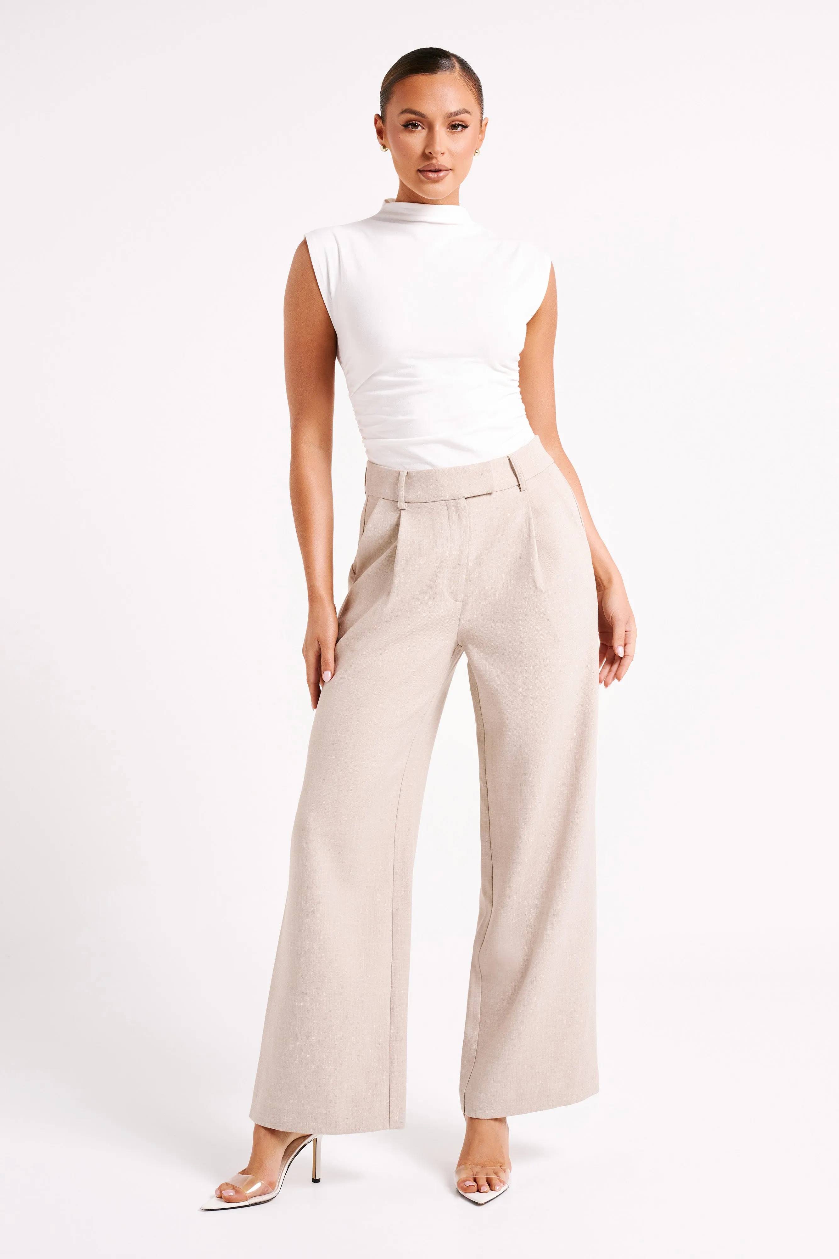 Kimber High Neck Sleeveless Top - White sold by Meshki product image thumbnail 5