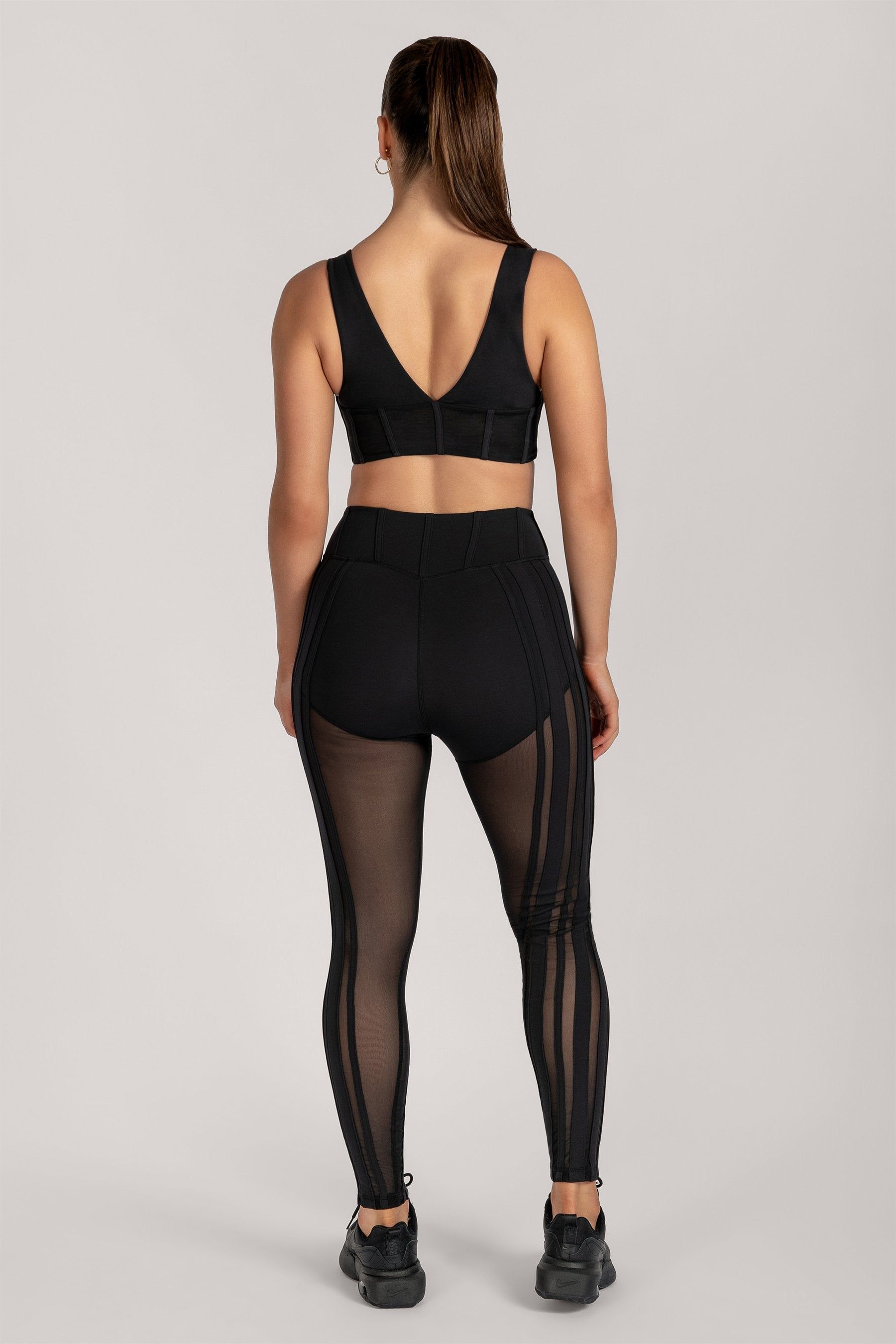 Dion Mesh Pannelled Leggings - Black sold by Meshki product image thumbnail 6