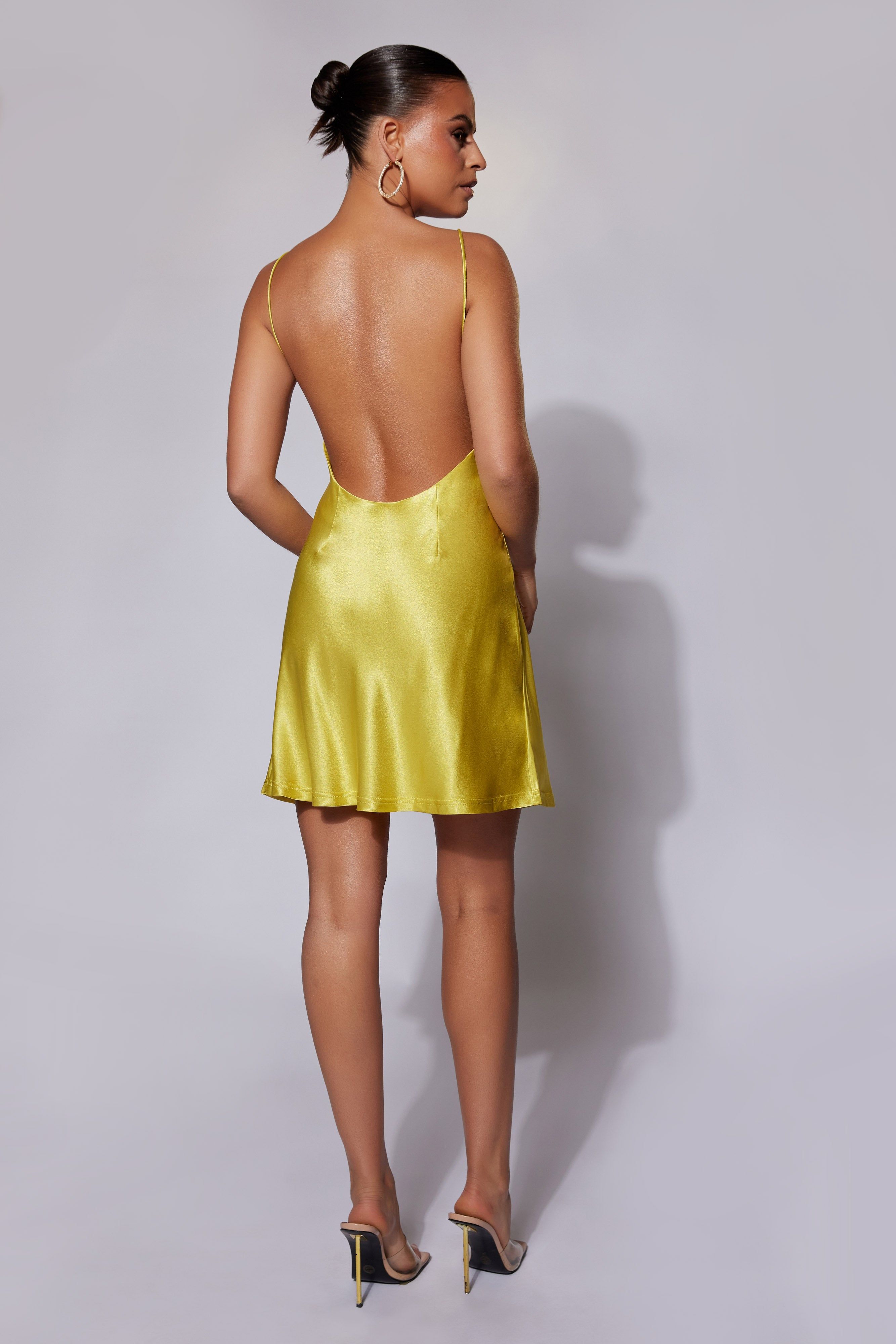 Porter Mini Slip Dress - Chartreuse sold by Meshki product image thumbnail 2