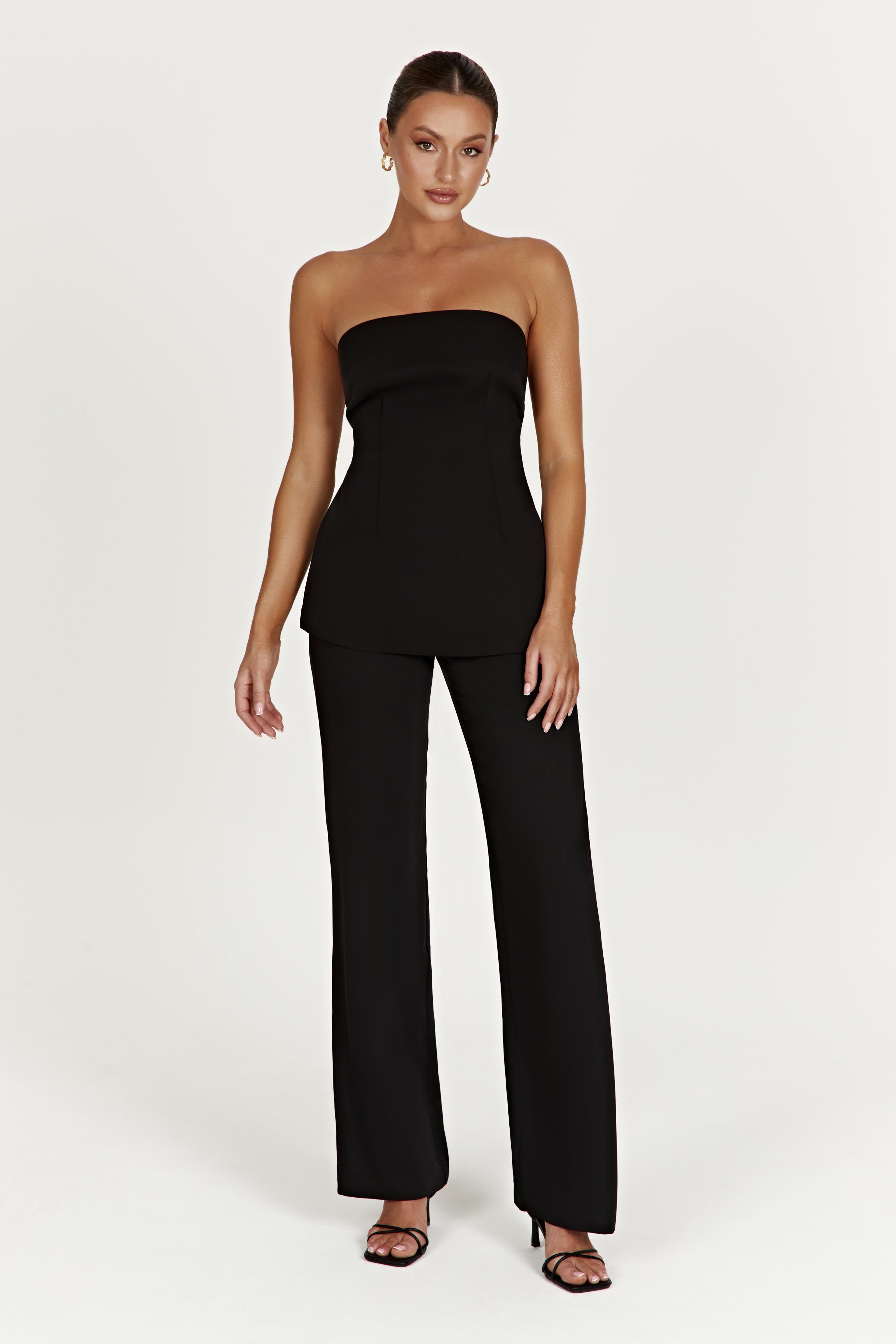 Astrid Strapless Back Tie Top - Black sold by Meshki product image thumbnail 3