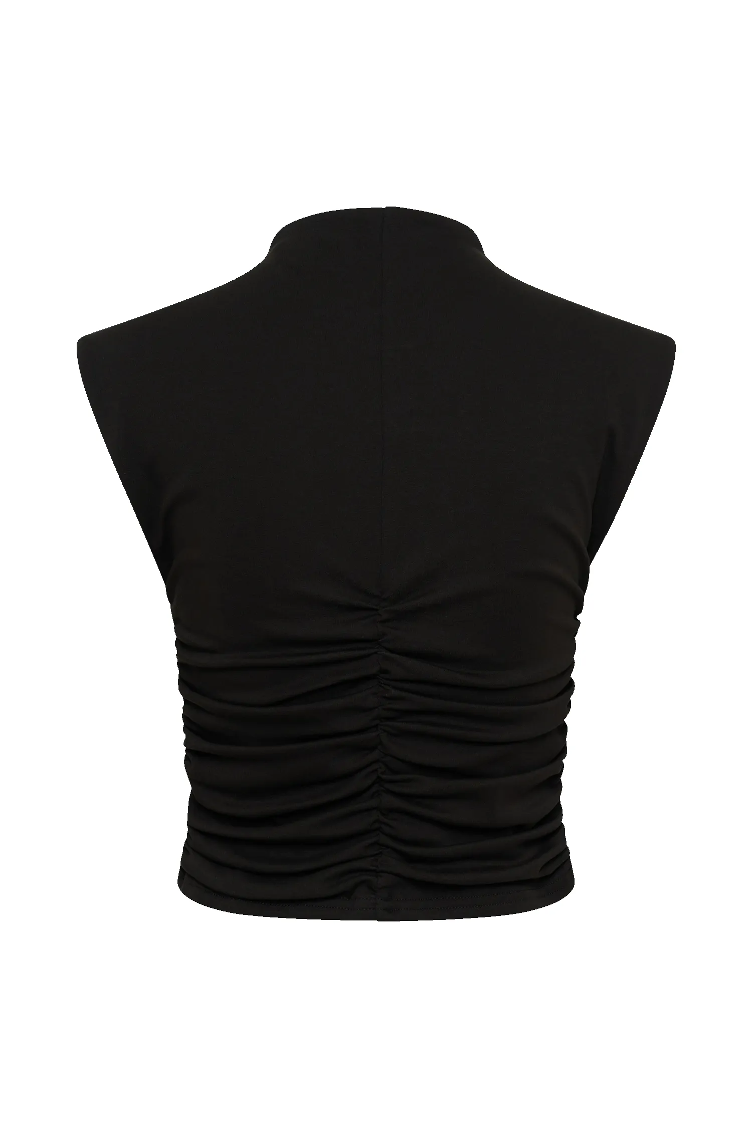 Ellia High Neck Sleeveless Top - Black sold by Meshki product image thumbnail 5