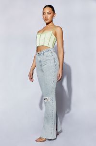 Lake Lace Cami Crop Top - Pistachio Green sold by Meshki