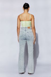 Lake Lace Cami Crop Top - Pistachio Green sold by Meshki