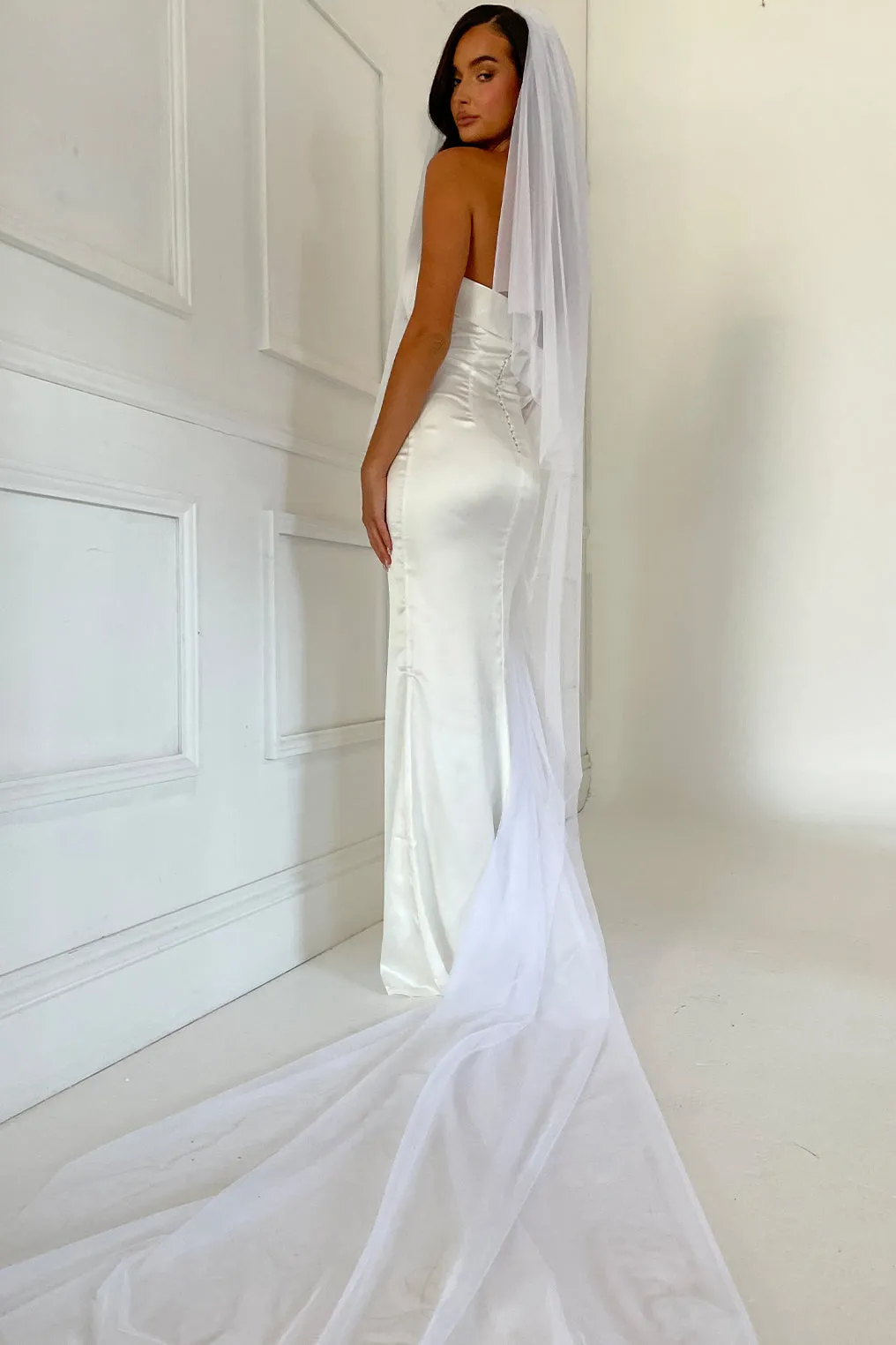Kaitlin Strapless Gown - White sold by Meshki product image thumbnail 4