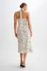 Marguerite Satin Halter Midi Dress - Polkadot sold by Meshki