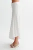 Bea Asymmetrical Slinky Maxi Skirt - White sold by Meshki