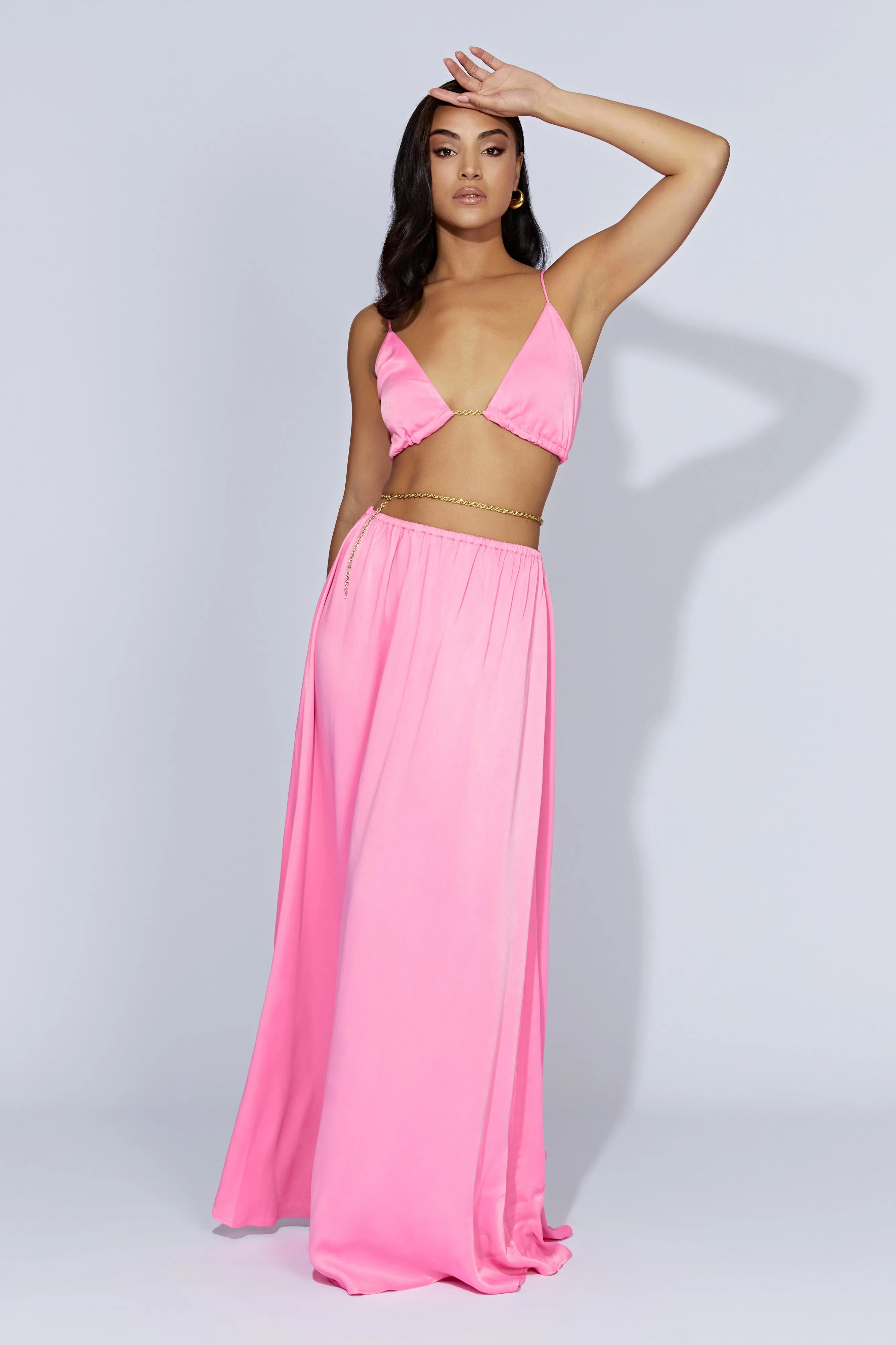 Colette Chain Maxi Dress - Bubblegum Pink sold by Meshki product image thumbnail 2