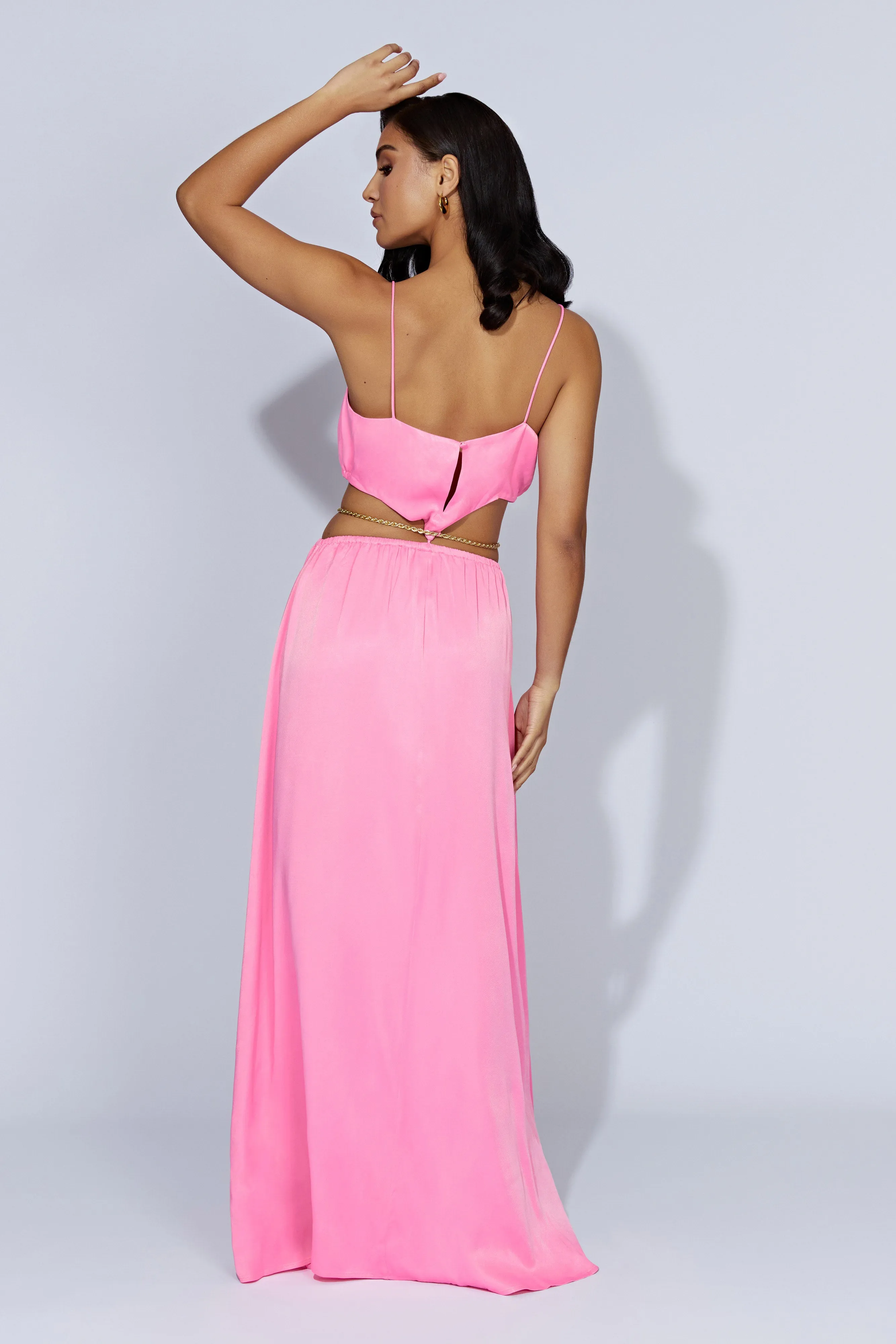 Colette Chain Maxi Dress - Bubblegum Pink sold by Meshki product image thumbnail 3