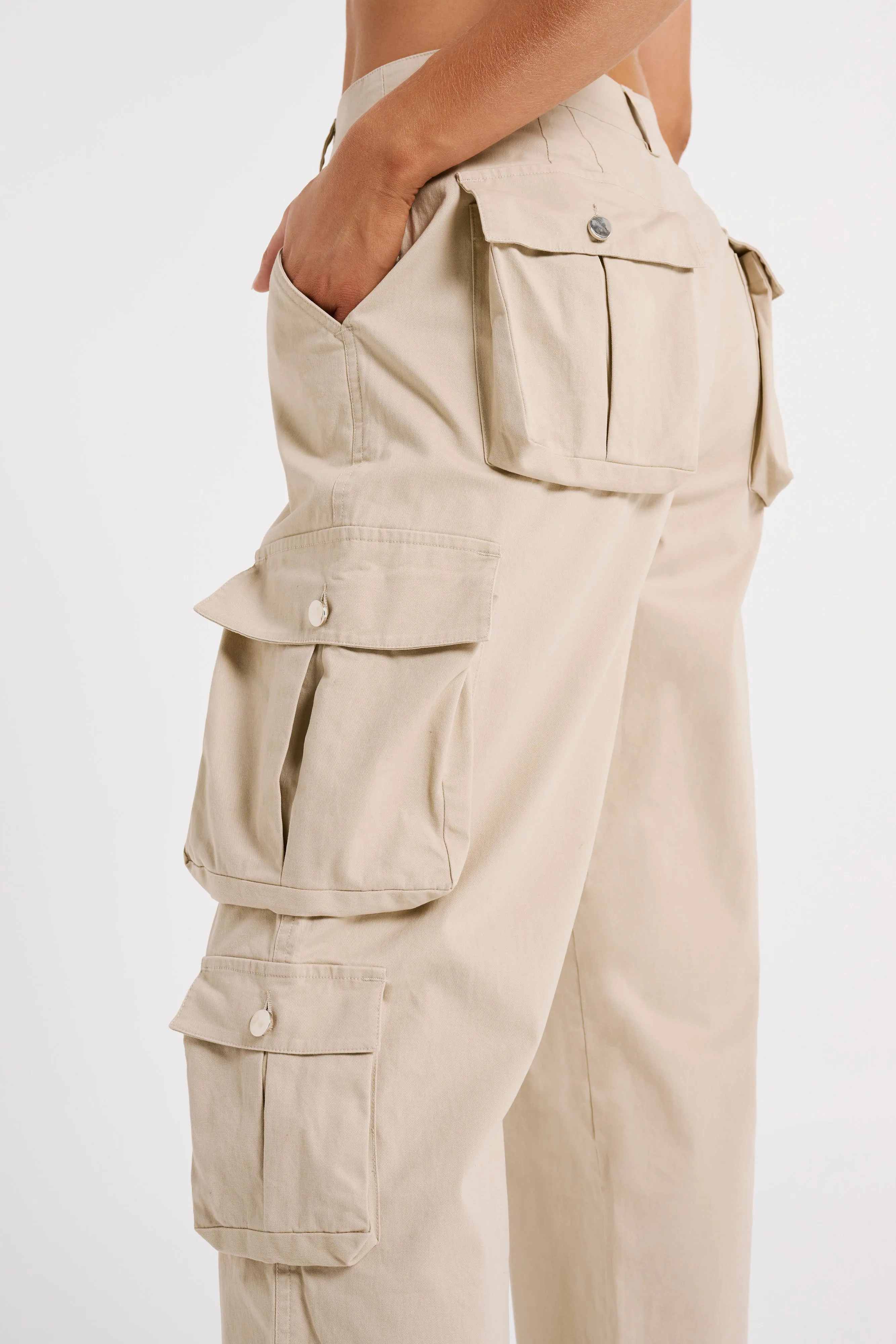Clea Cargo Pant - Stone sold by Meshki product image thumbnail 2