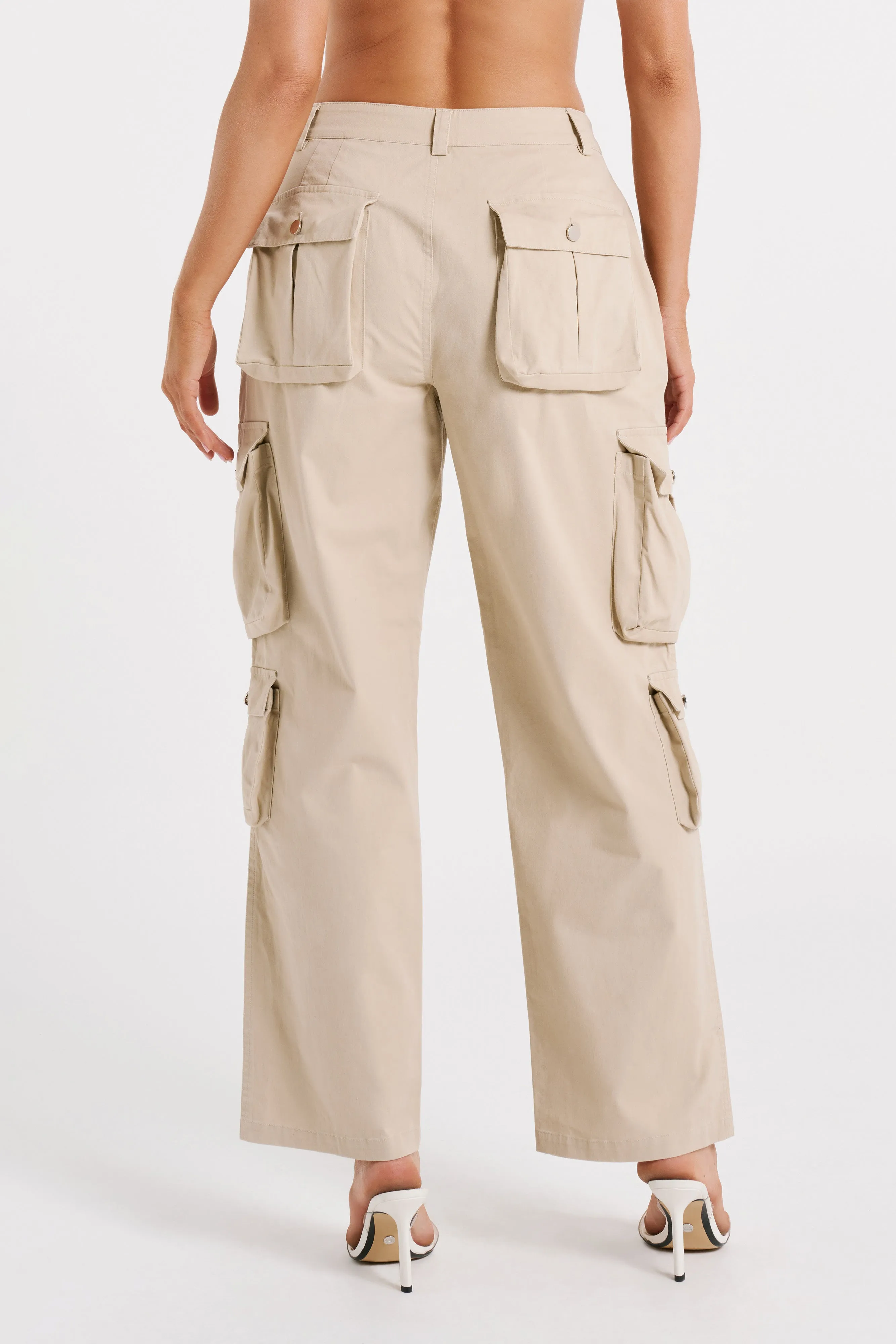 Clea Cargo Pant - Stone sold by Meshki product image thumbnail 3