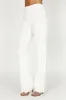 Linnie Straight Leg Knit Pant - White sold by Meshki