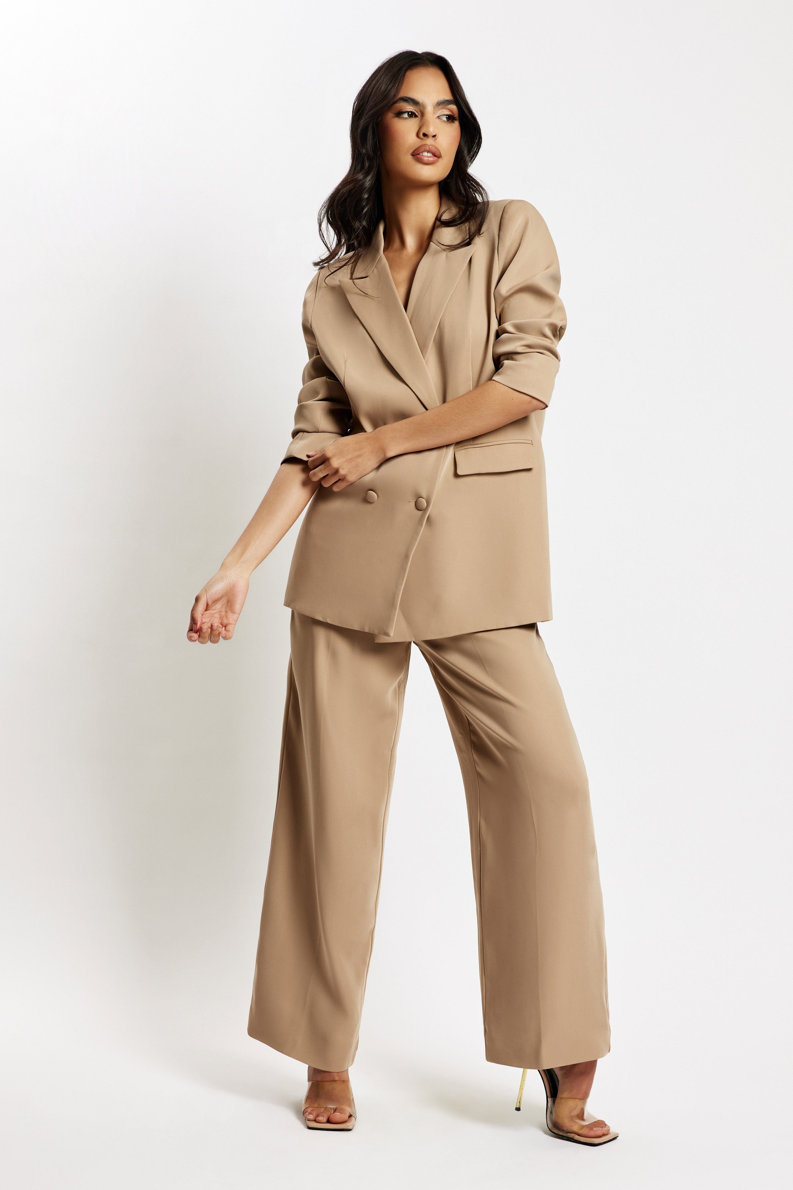 Madison Oversized Blazer - Taupe sold by Meshki product image thumbnail 3