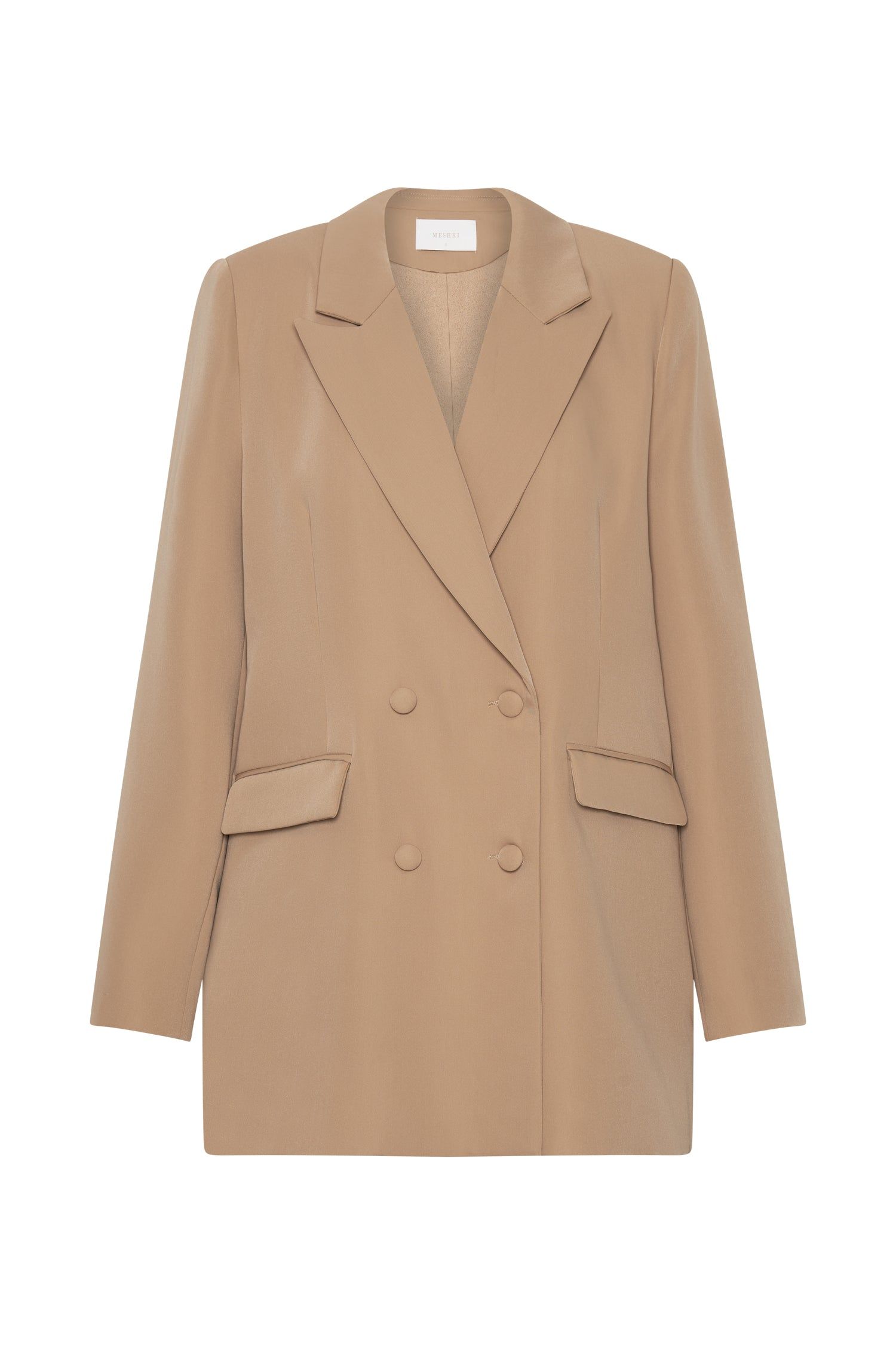 Madison Oversized Blazer - Taupe sold by Meshki product image thumbnail 7