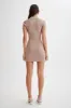 Klara Knit Mini Skirt - Taupe sold by Meshki