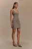 Beth Mini Dress - Tan Check sold by Meshki