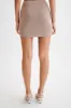 Klara Knit Mini Skirt - Taupe sold by Meshki
