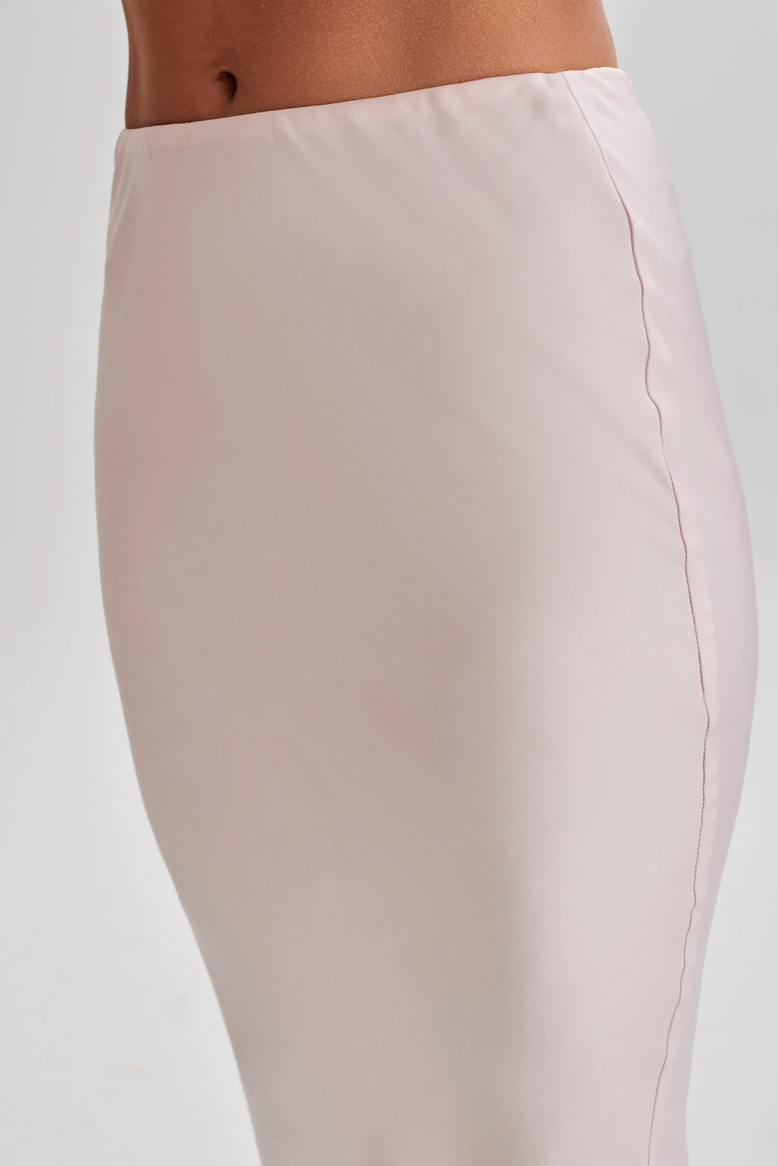 Violeta Satin Maxi Skirt - Fairy Floss Pink sold by Meshki product image thumbnail 2