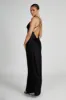Makari Satin Maxi Dress - Black sold by Meshki