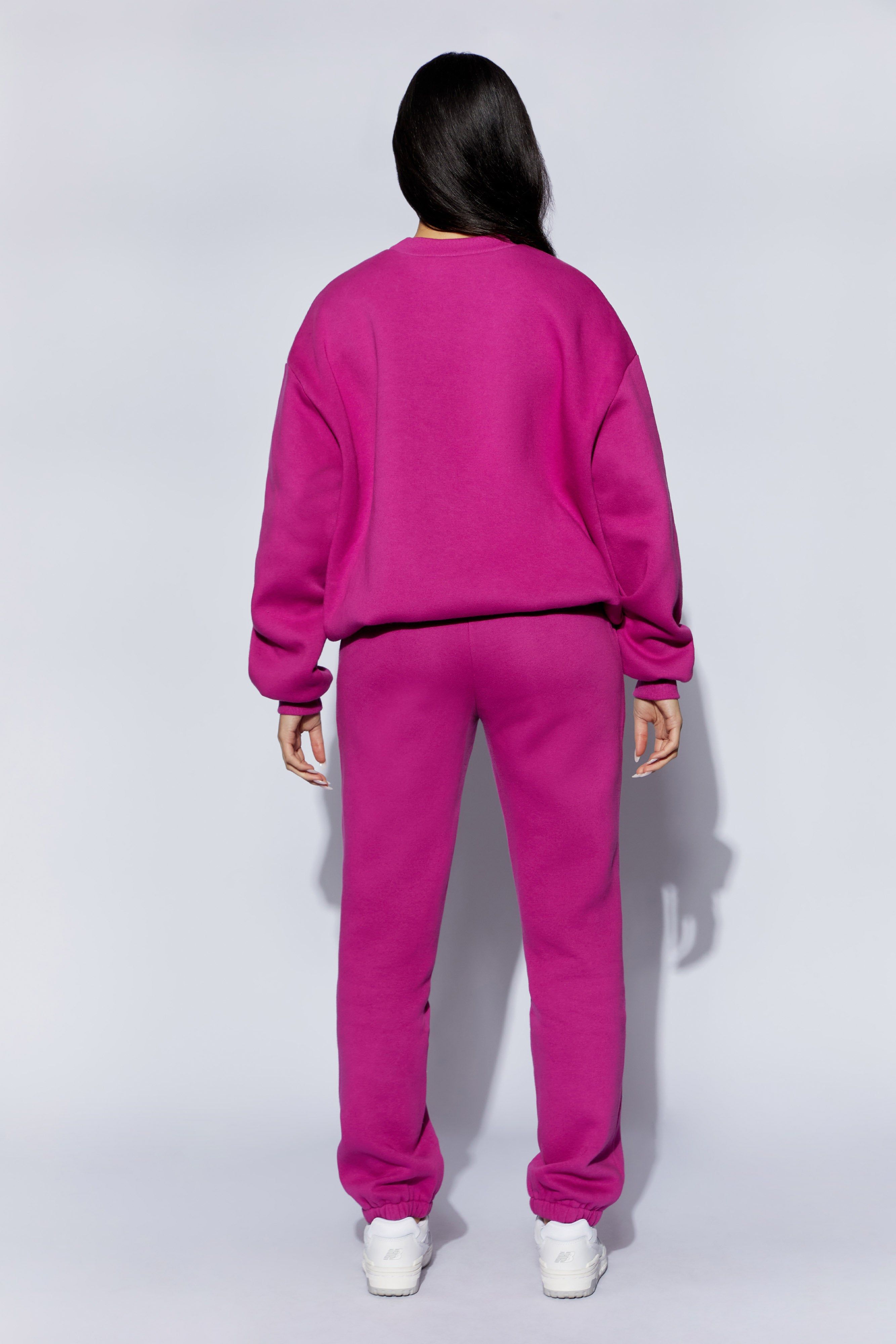 Emery Embossed Fleeceback Joggers - Violet sold by Meshki product image thumbnail 2