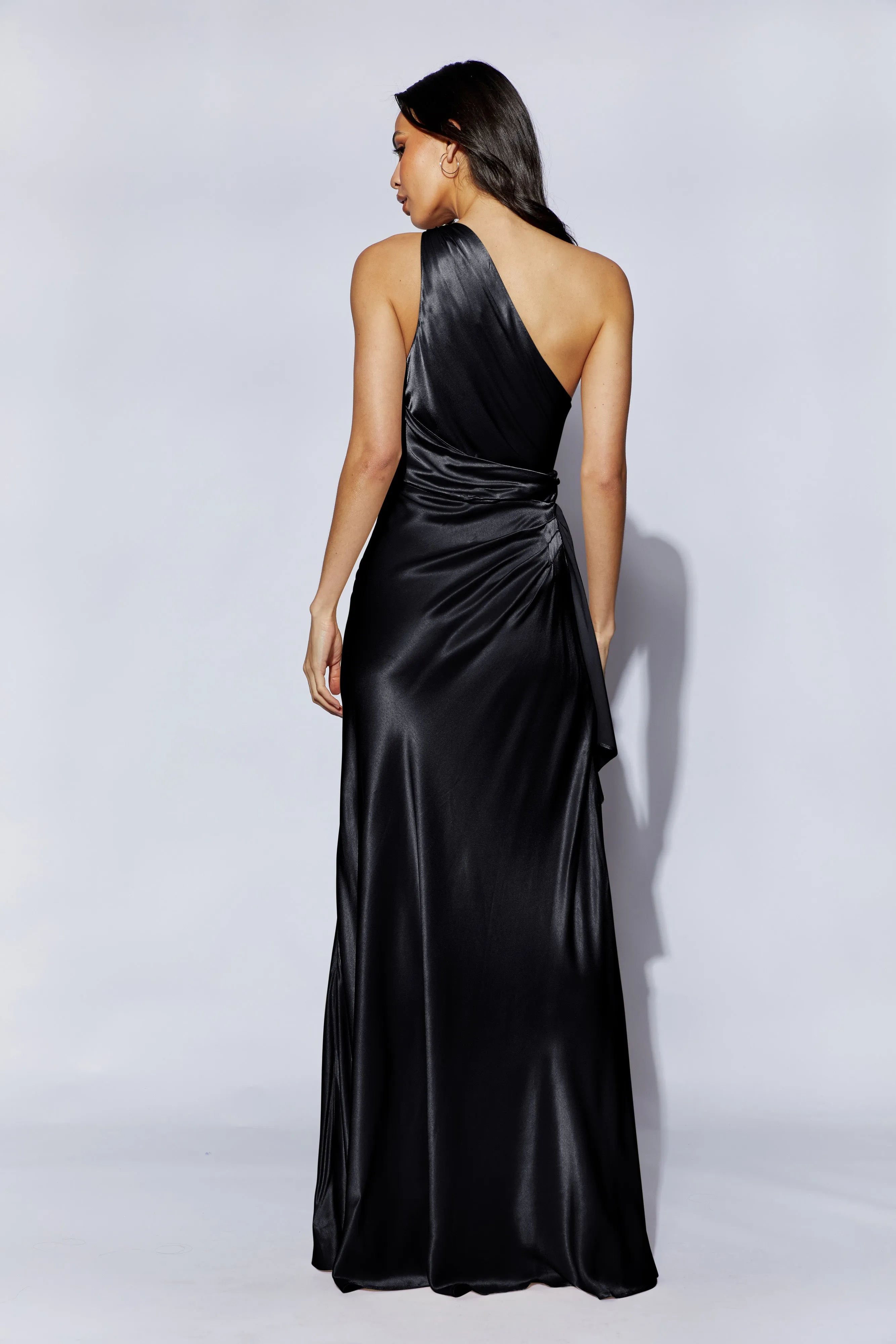 Calliope One Shoulder Maxi Dress - Black sold by Meshki product image thumbnail 2