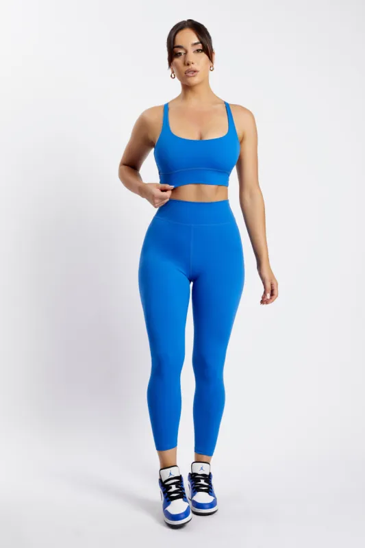 Venus V Back Leggings - Cobalt Blue sold by Meshki